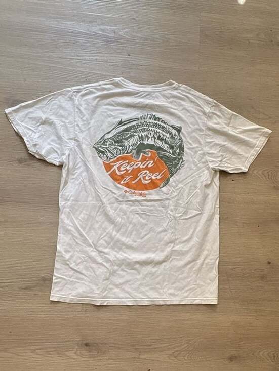 Columbia Other - Vintage-Style Columbia PFG Keepin' It Reel Graphic T-Shirt Size Medium